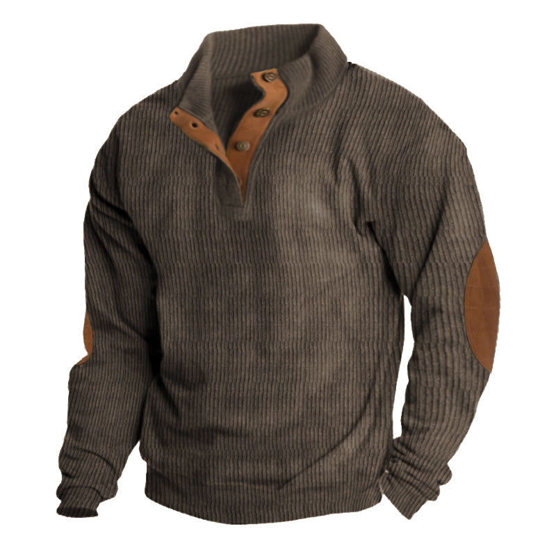 Dave | Men's Half Button Pullover Sweater - Image 2