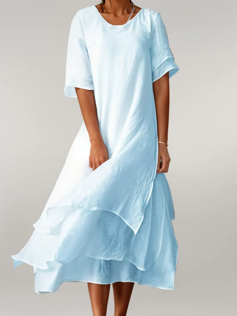 Jordan | Elegant Layered Midi Dress for All Occasions - Image 5