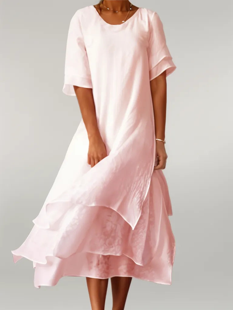 Jordan | Elegant Layered Midi Dress for All Occasions - Image 1