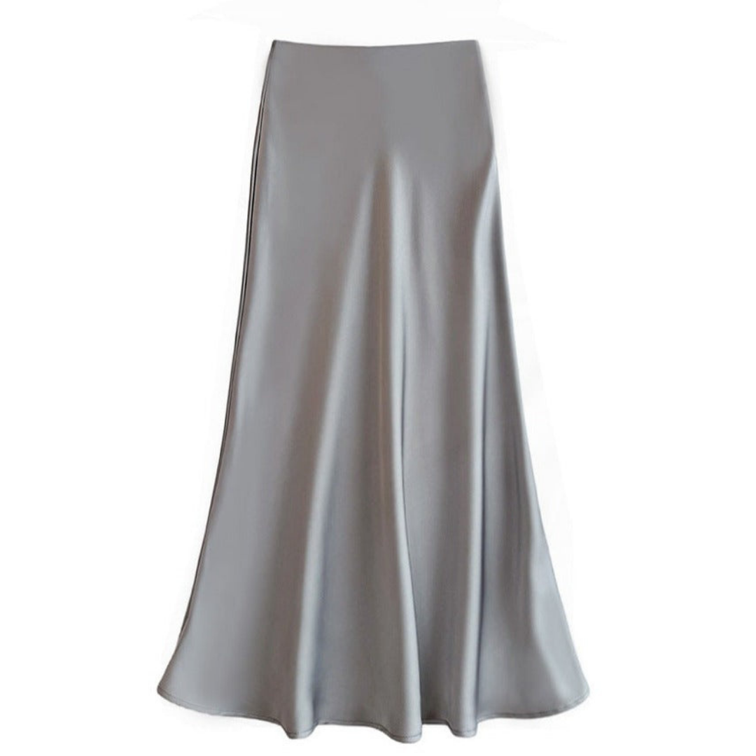 Grace | Elegant satin midi skirt for women - Image 11