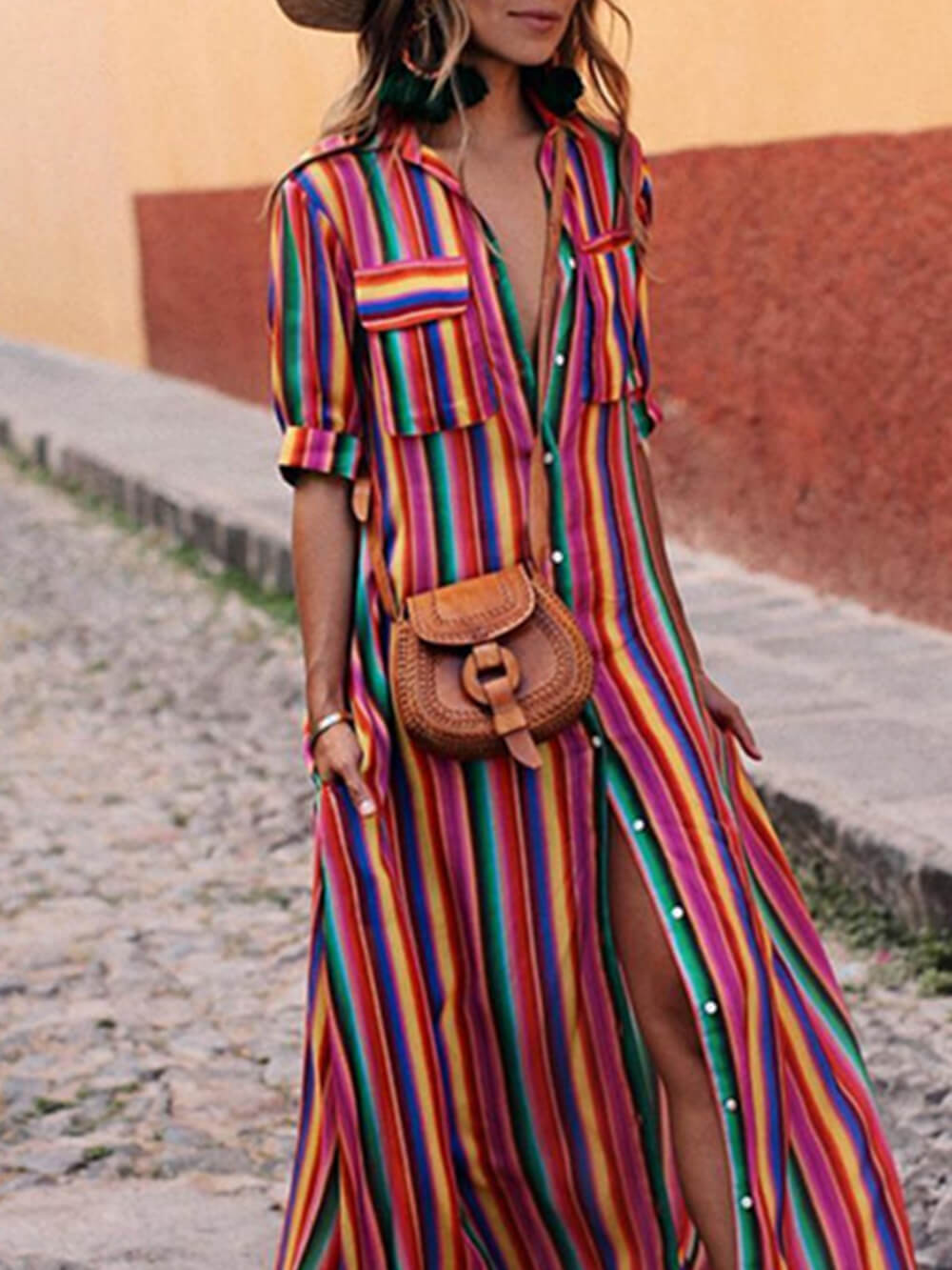 Jamie | Casual Striped Printed Maxi Skirt - Effortless Elegance - Image 2