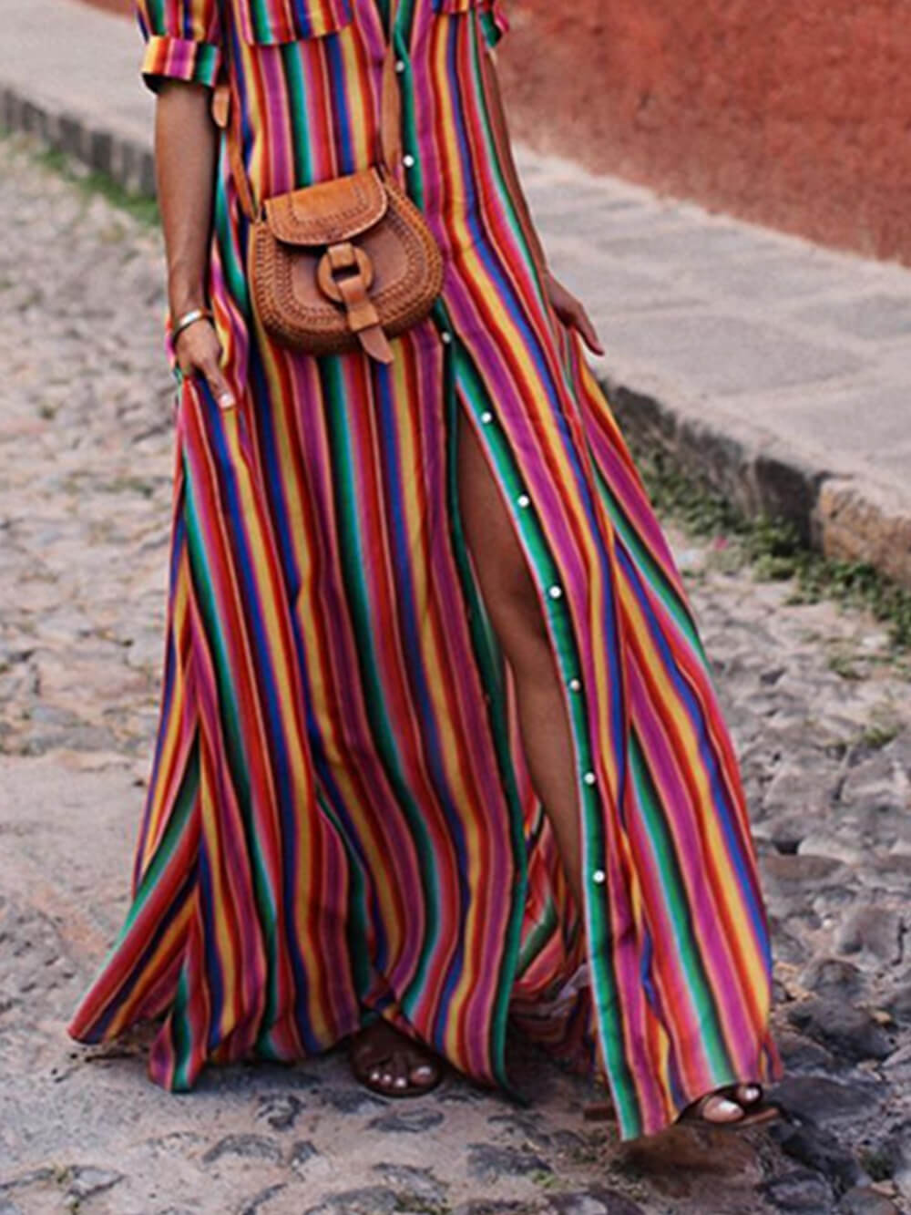 Jamie | Casual Striped Printed Maxi Skirt - Effortless Elegance - Image 3