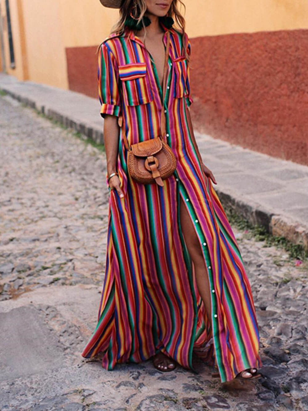Jamie | Casual Striped Printed Maxi Skirt - Effortless Elegance - Image 1