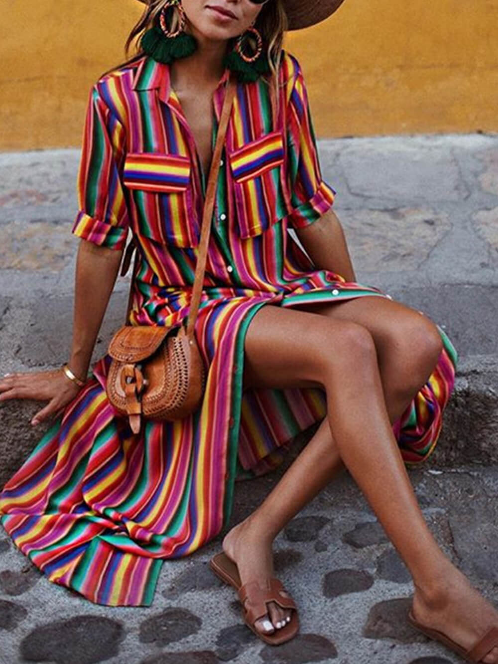 Jamie | Casual Striped Printed Maxi Skirt - Effortless Elegance - Image 4