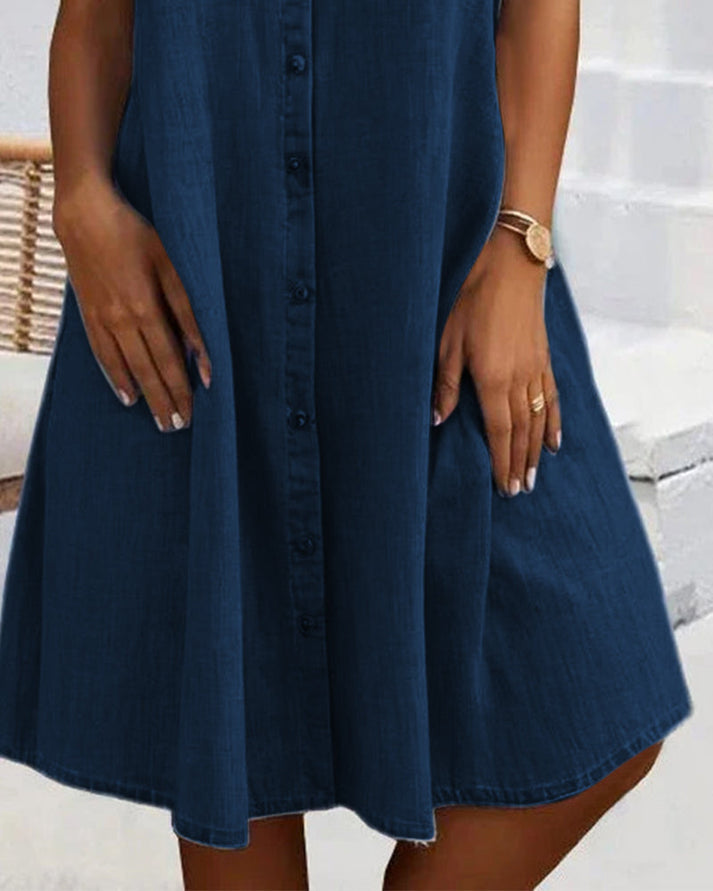 Joanna | Stylish Short Sleeve Button-Up Dress - Image 4