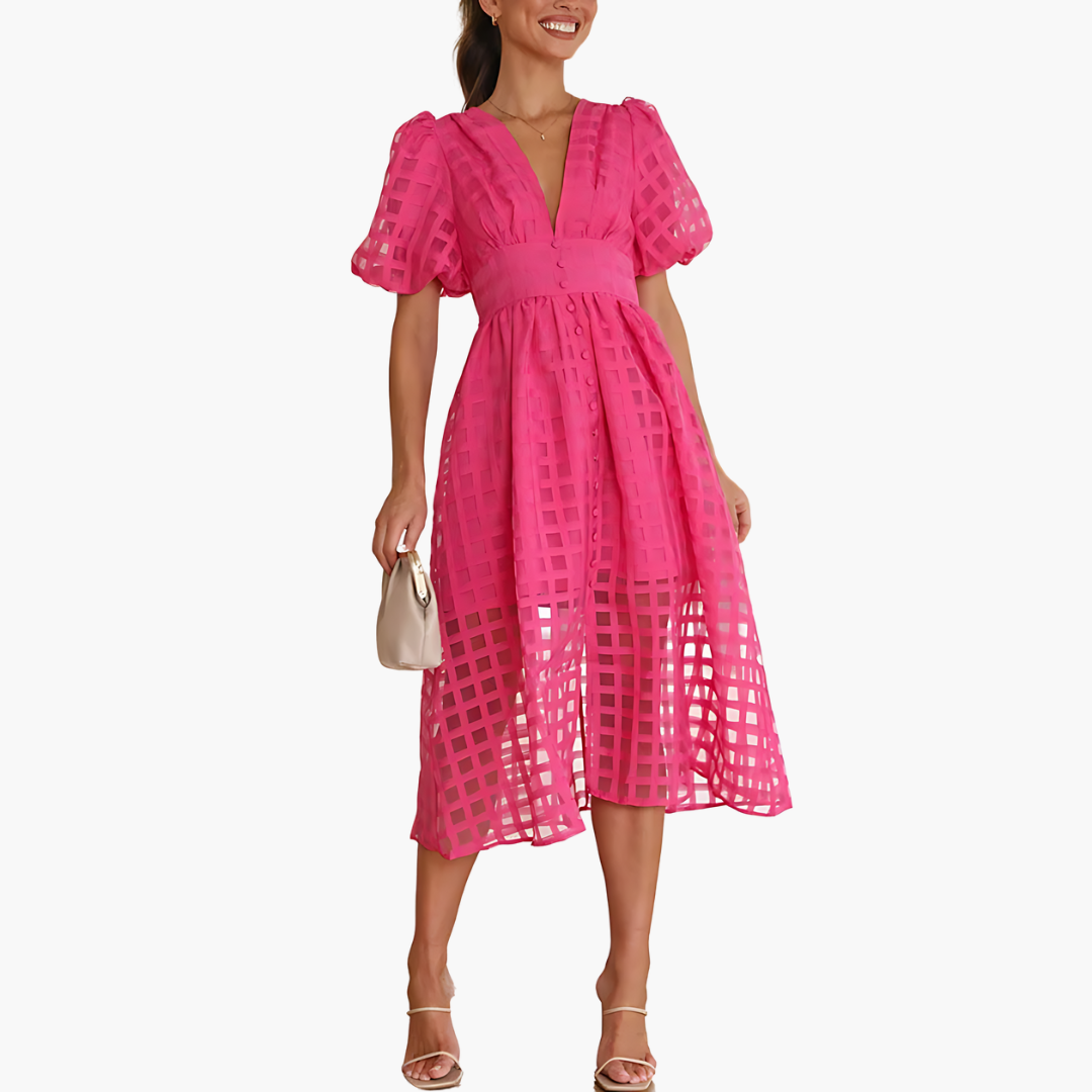 Liliana | Elegant Summer Midi Dress for Effortless Style - Image 1