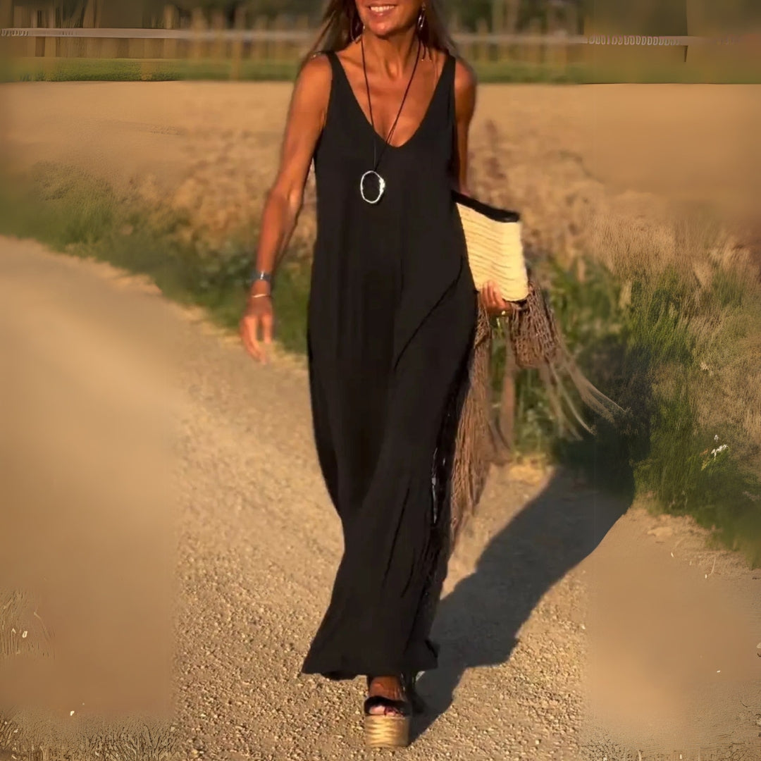 Lana | Elegant Amber Maxi Dress for Every Occasion - Image 2