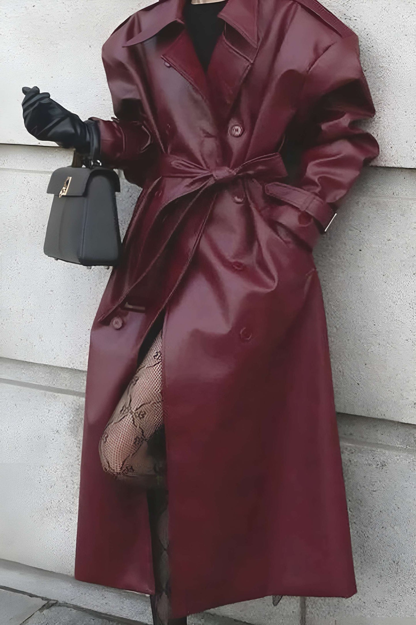 Miley | Women's Long Belted Trench Coat - Image 2