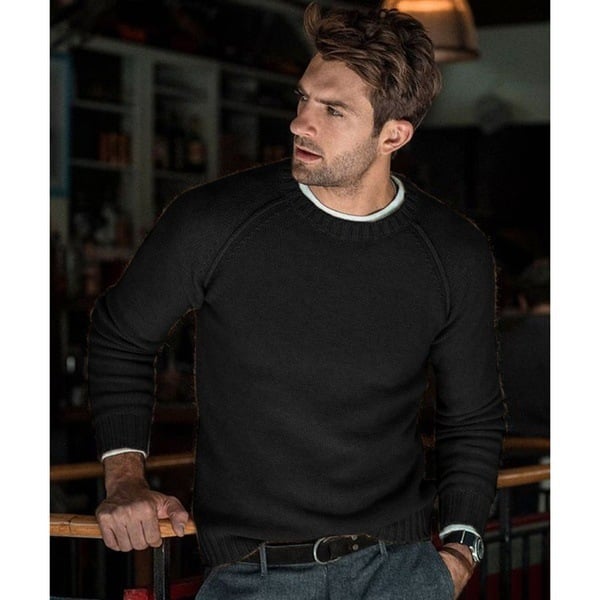 Troy | Men's Crew Neck Knit Sweater - Image 2
