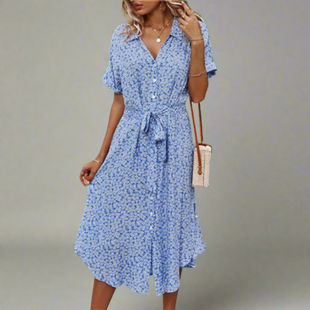 Deanna | Stylish Belted Summer Dress for Women - Image 5