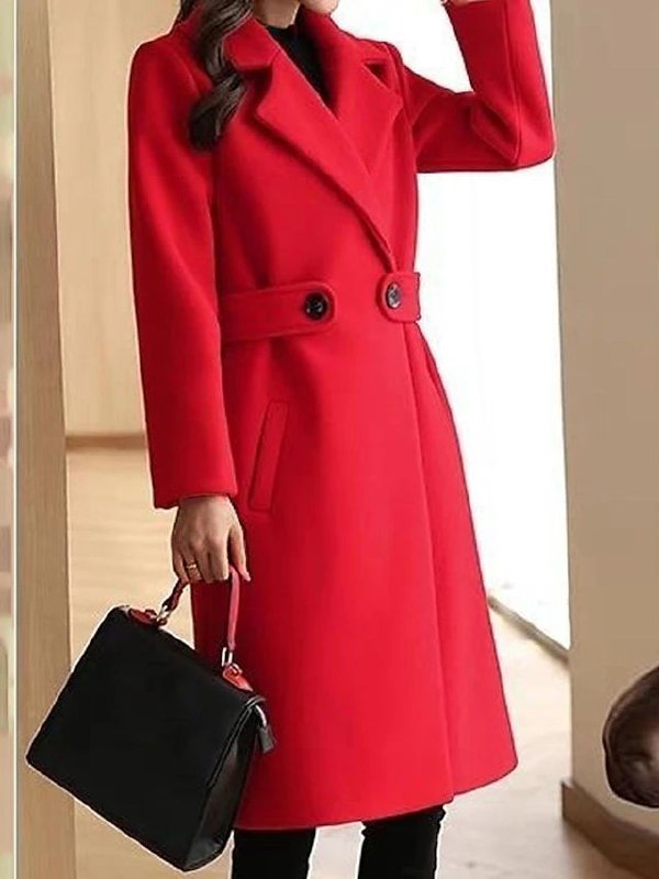 Felicia | Women's Belted Midi Coat - Image 8