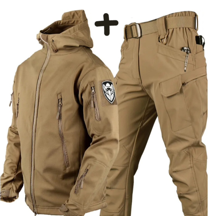 Timothy | Men's Tactical Hooded Jacket and Cargo Pants Set - Image 2