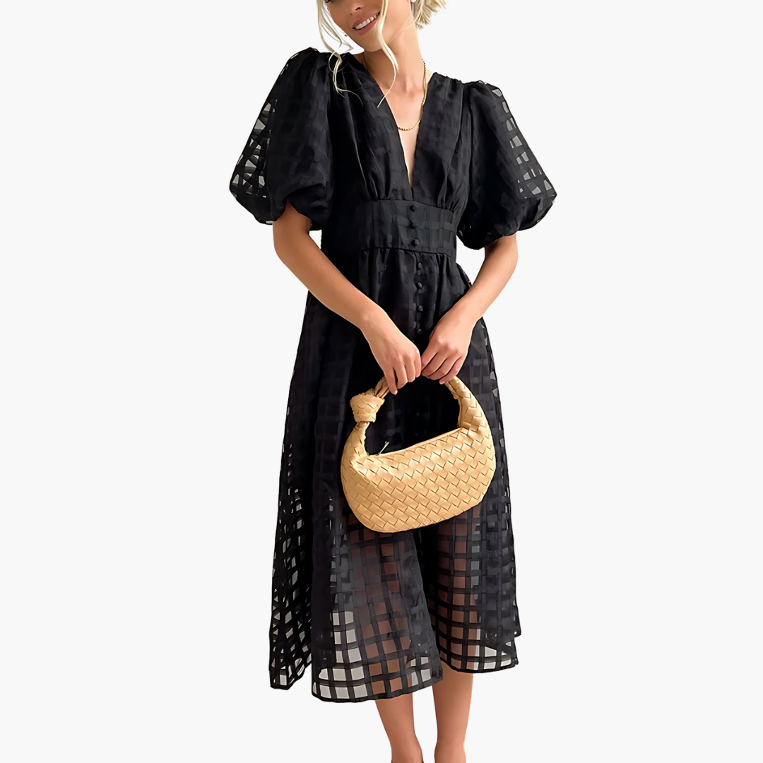 Liliana | Elegant Summer Midi Dress for Effortless Style - Image 2