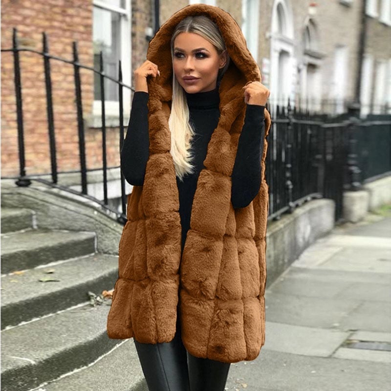 Libby | Women's Hooded Long Vest - Image 3