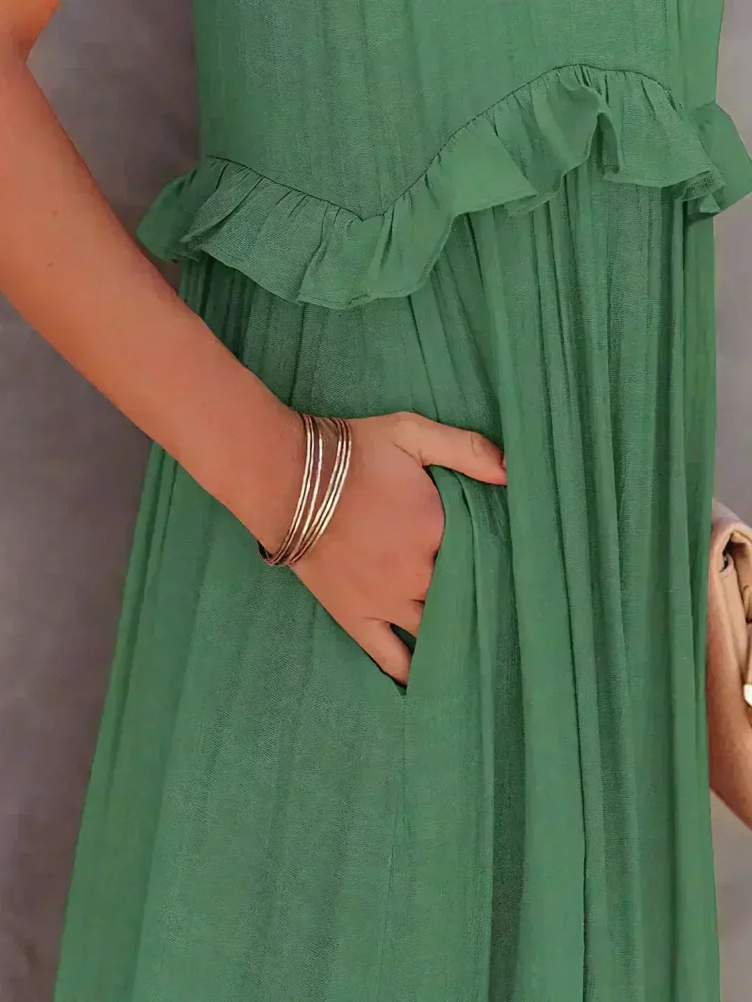 Molly | Elegant Sleeveless Ruffle Trim Dress for Women - Image 22