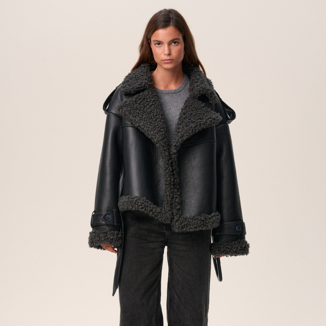 Pamela | Women's Oversized Shearling Jacket - Image 2