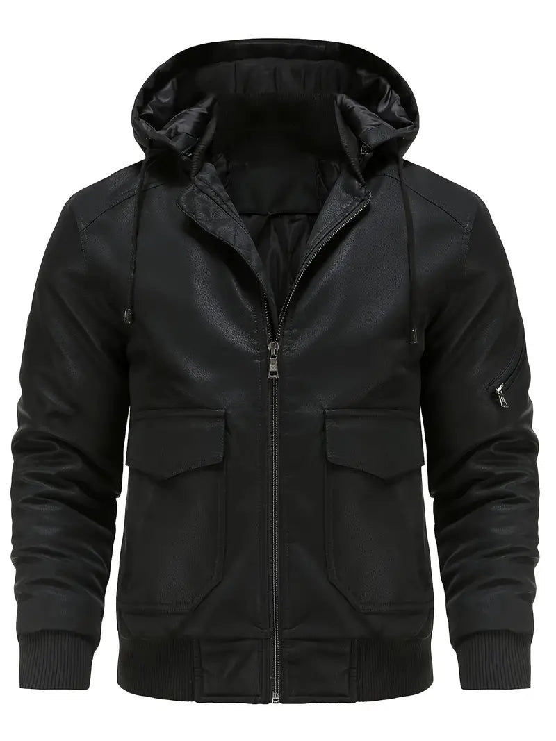 Kyle | Men's Hooded Bomber Jacket - Image 6