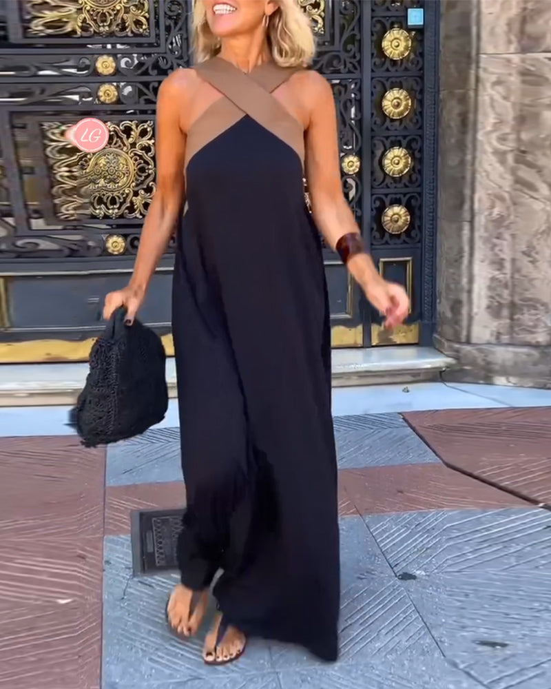 Camille | Elegant Maxi Cross Neck Dress for Special Occasions - Image 8