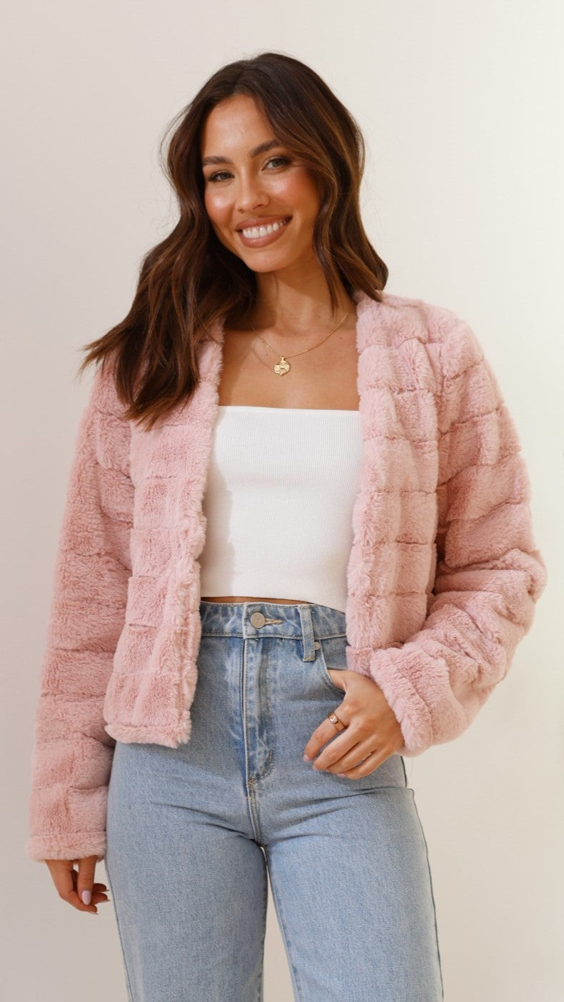 Nancy | Women's Cropped Faux Fur Jacket - Image 26