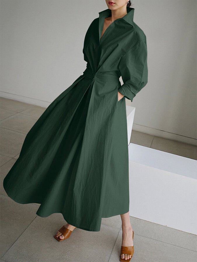 Kimberly | Chic Midi Dress with Button Closure - Image 8