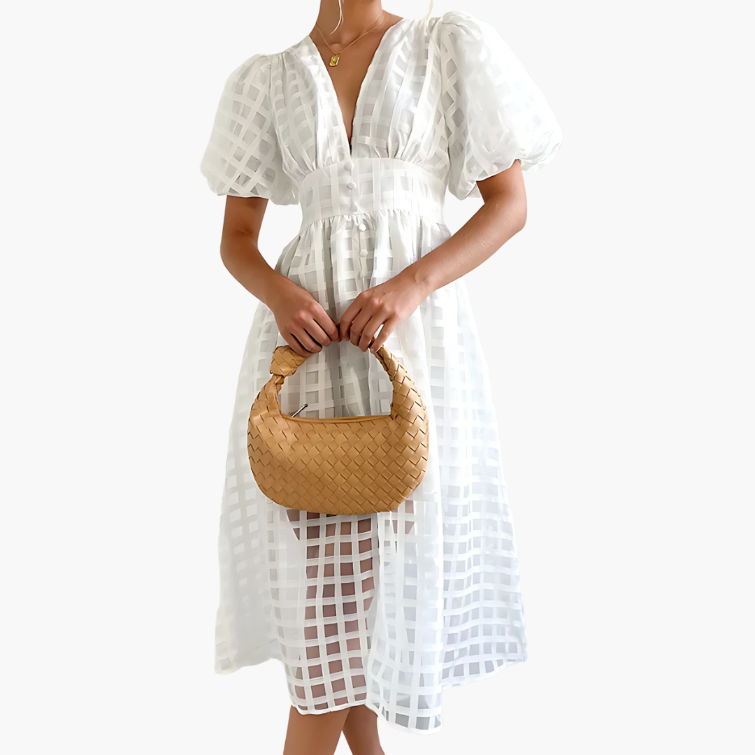 Liliana | Elegant Summer Midi Dress for Effortless Style - Image 3