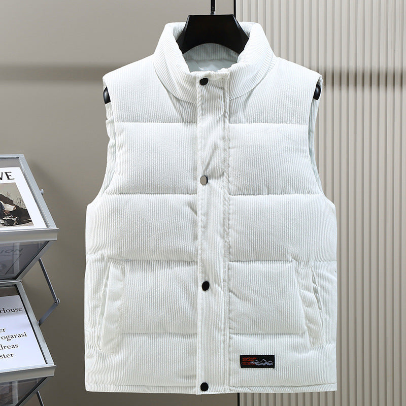 Kent | Men's Sleeveless Corduroy Puffer Vest - Image 3