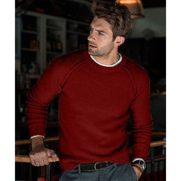 Troy | Men's Crew Neck Knit Sweater - Image 7