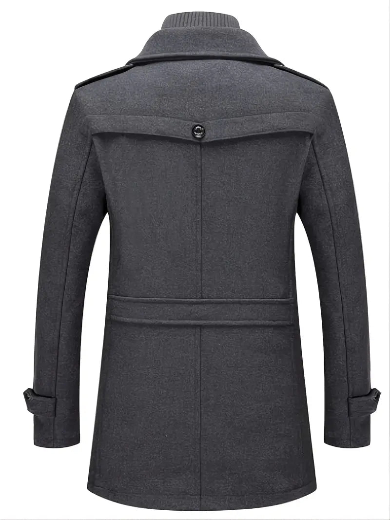 Hugh | Men's Double Breasted Pea Coat - Image 5