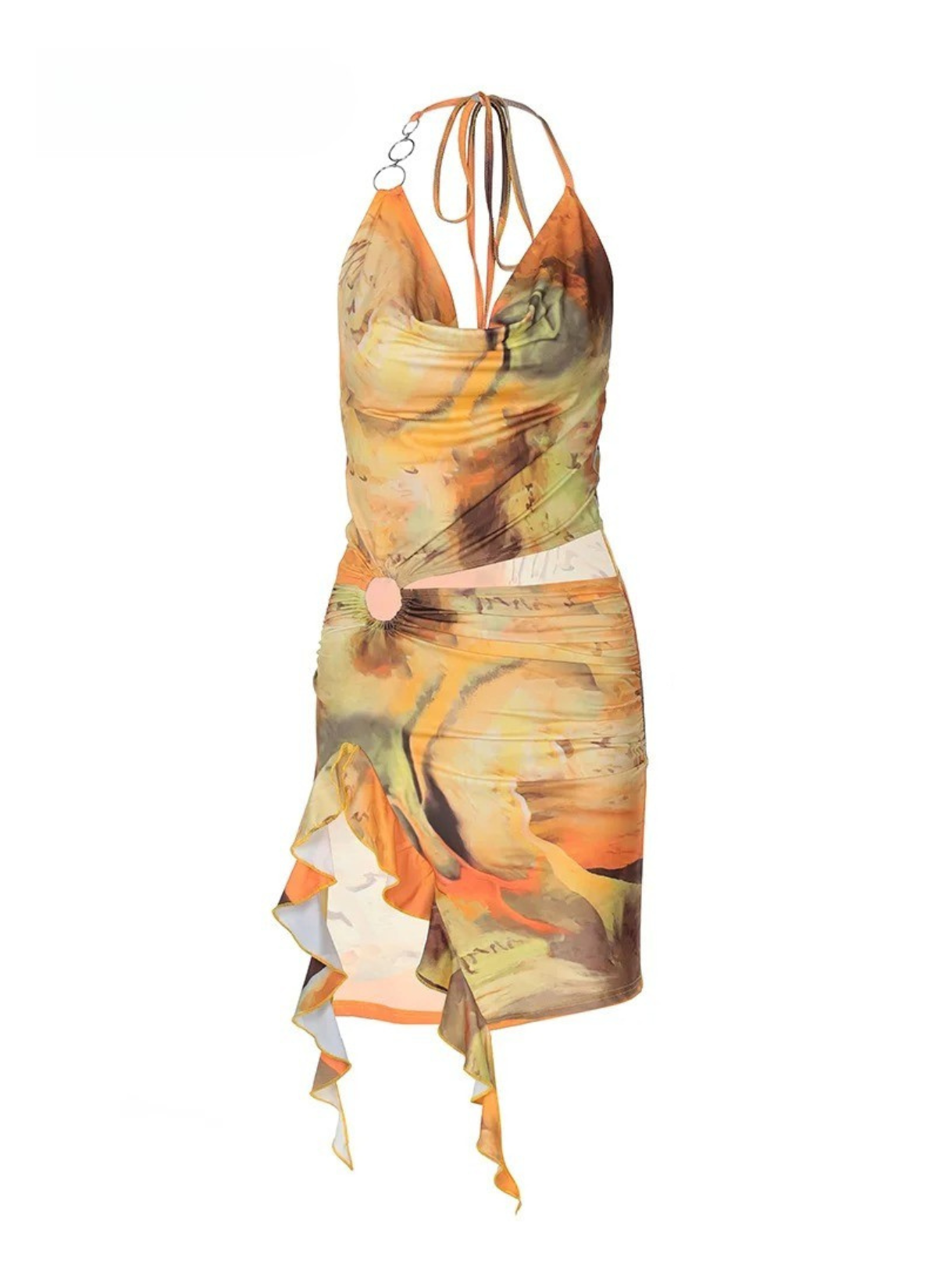 Anne | Chic Ruffle Trim Mini Dress for Stylish Summer Outings - Image 4
