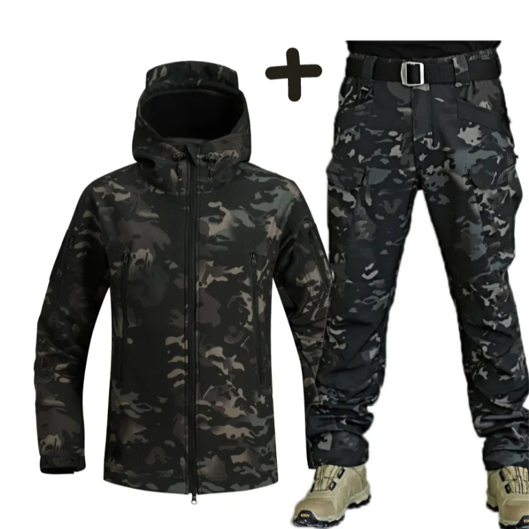 Timothy | Men's Tactical Hooded Jacket and Cargo Pants Set - Image 5