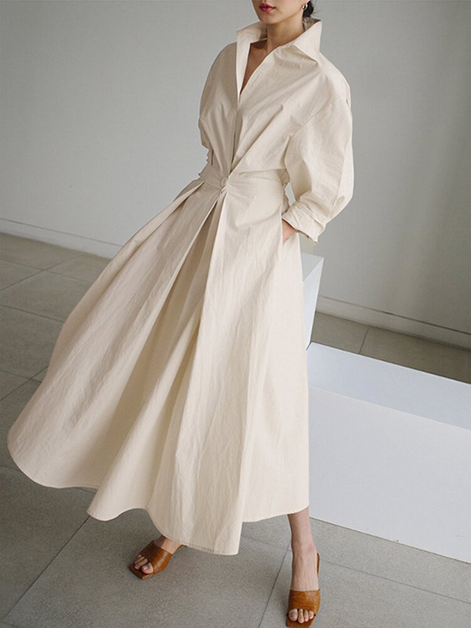 Kimberly | Chic Midi Dress with Button Closure - Image 2