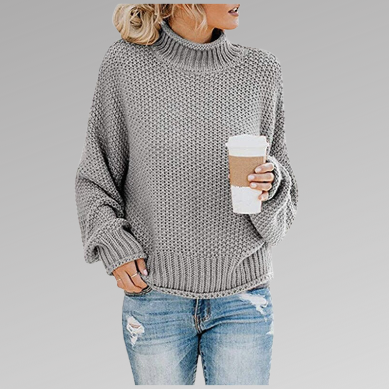 Allison | Women's Oversized Turtleneck Sweater - Image 6