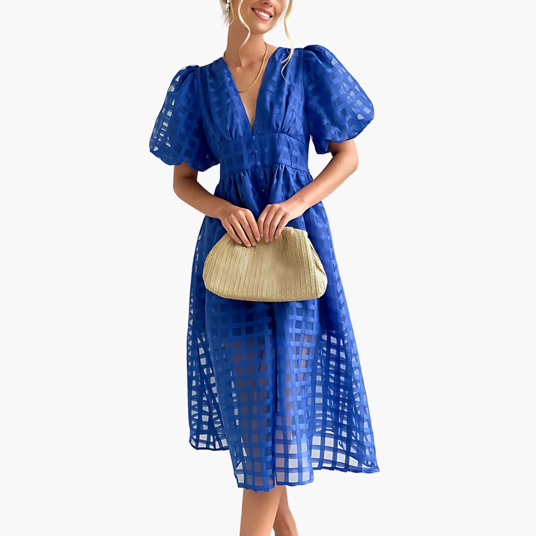 Liliana | Elegant Summer Midi Dress for Effortless Style - Image 4