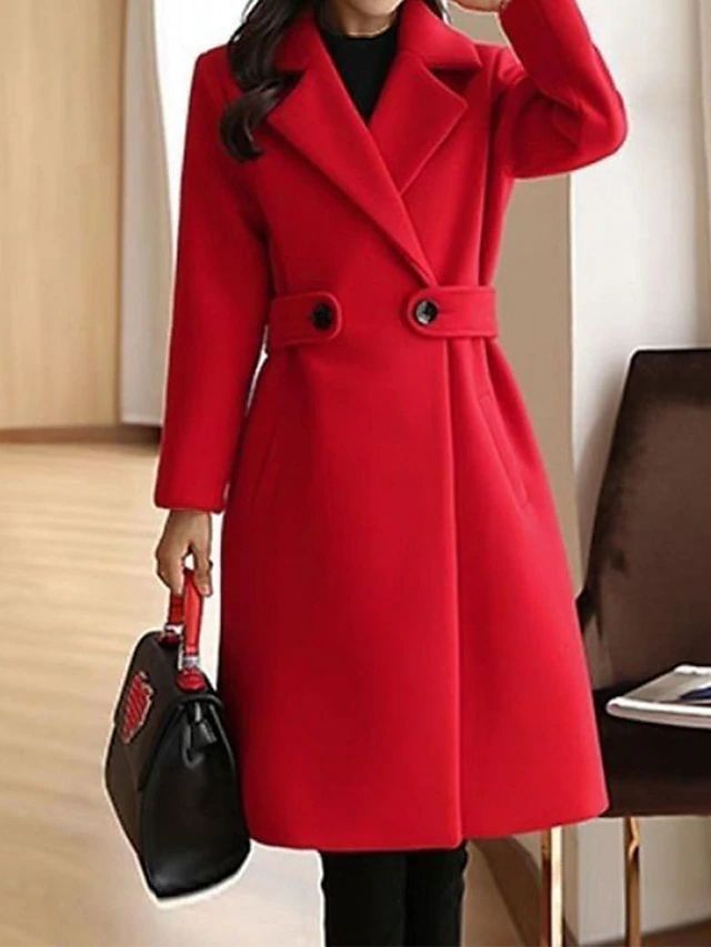 Felicia | Women's Belted Midi Coat - Image 7