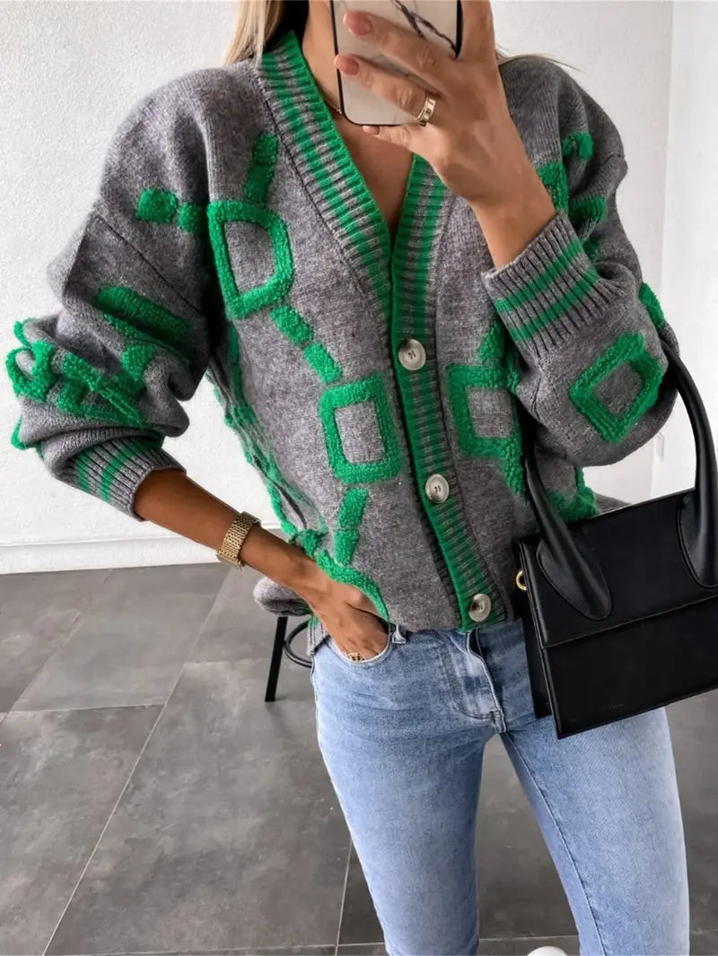 Eliza | Women's V-Neck Button-Front Cardigan - Image 7