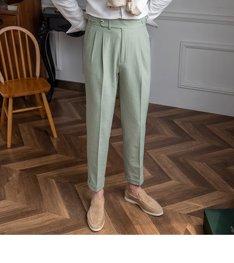 Irving | Men's Pleated Cropped Pants - Image 6