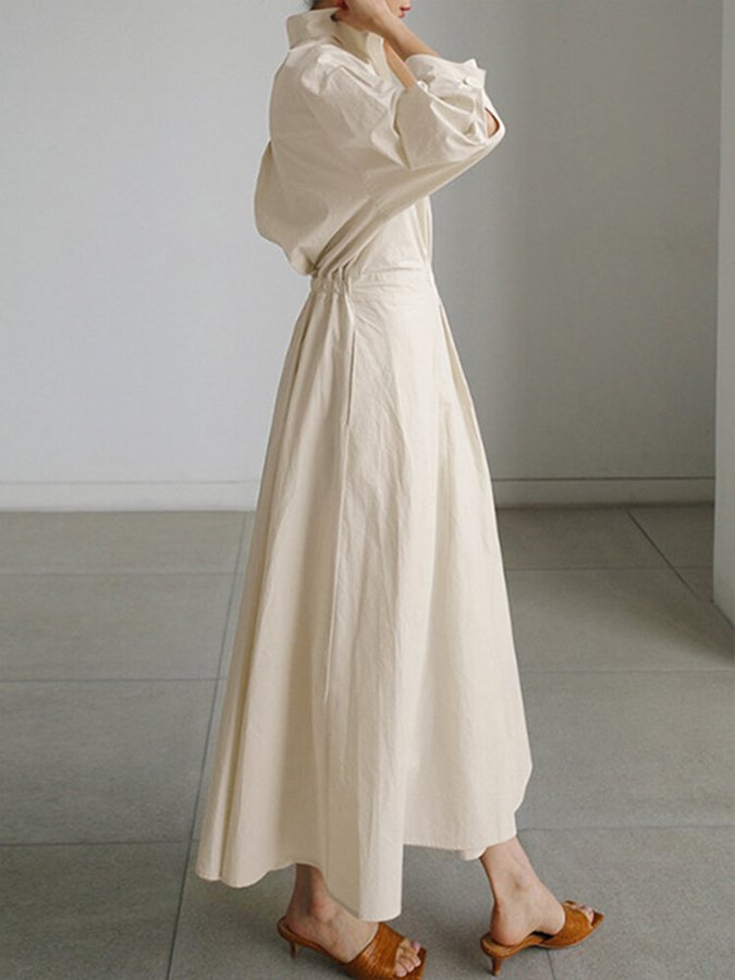 Kimberly | Chic Midi Dress with Button Closure - Image 3