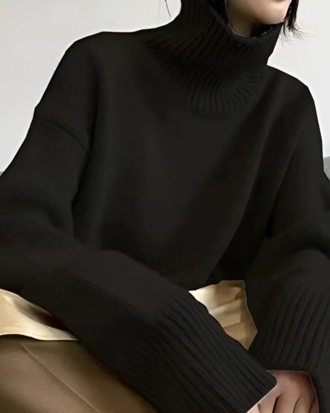 Judith | Women's Oversized Turtleneck Sweater - Image 4