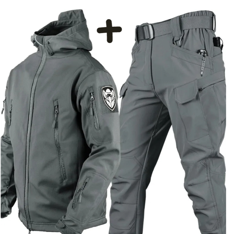 Timothy | Men's Tactical Hooded Jacket and Cargo Pants Set - Image 4