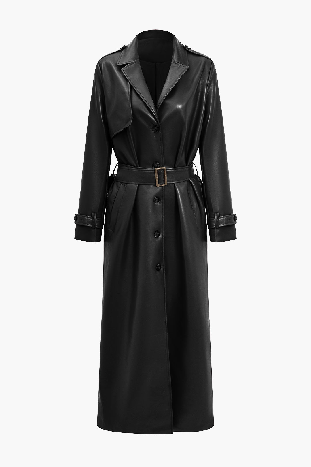 Miley | Women's Long Belted Trench Coat - Image 5