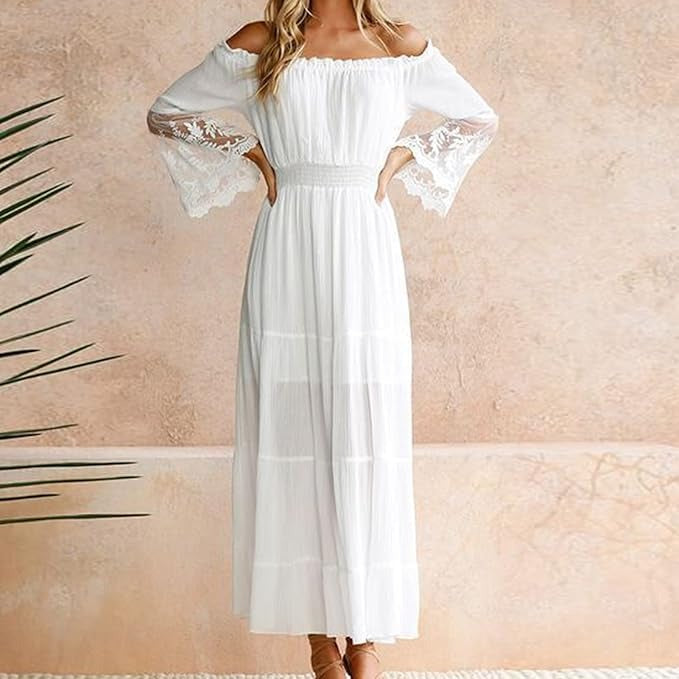 Dorothy | Ethereal Maxi Off-Shoulder Dress for Elegant Women - Image 2