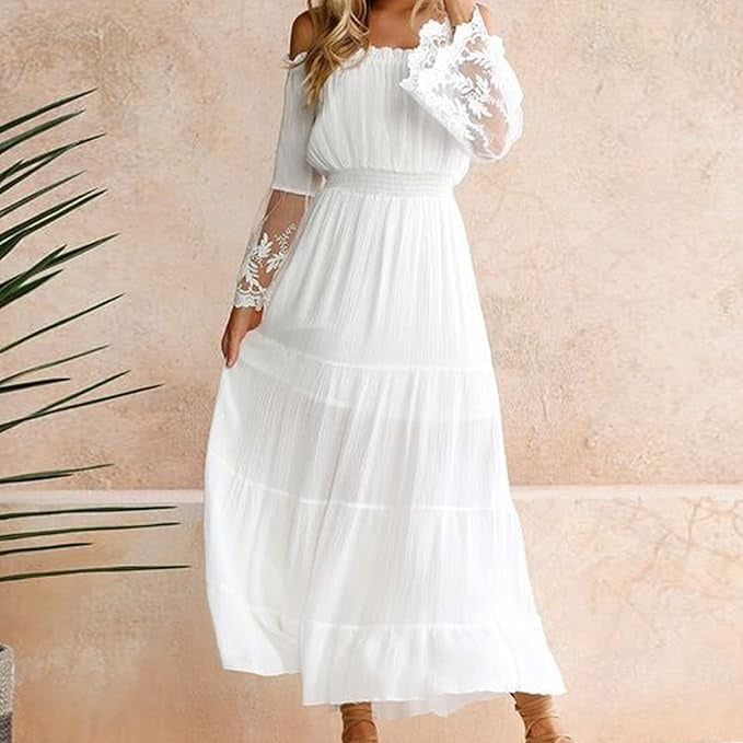 Dorothy | Ethereal Maxi Off-Shoulder Dress for Elegant Women - Image 3