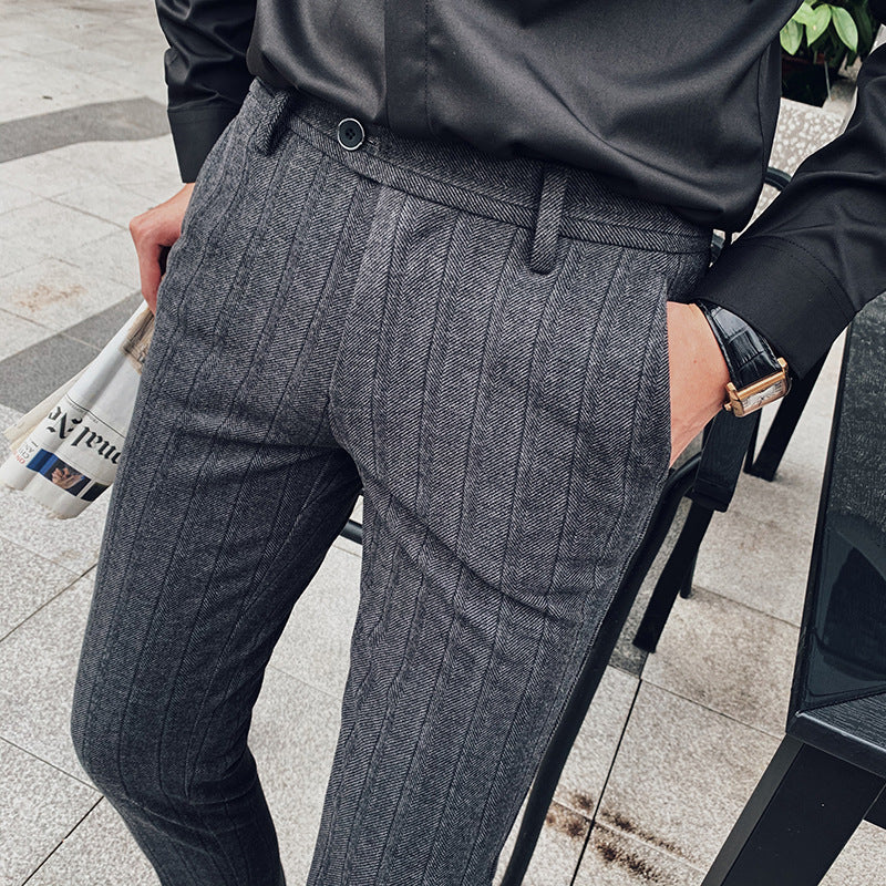 Lawson | Men's Slim-Fit Herringbone Dress Pants - Image 2