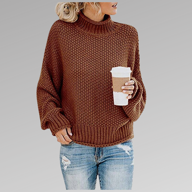 Allison | Women's Oversized Turtleneck Sweater - Image 5