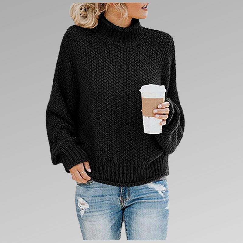 Allison | Women's Oversized Turtleneck Sweater - Image 4