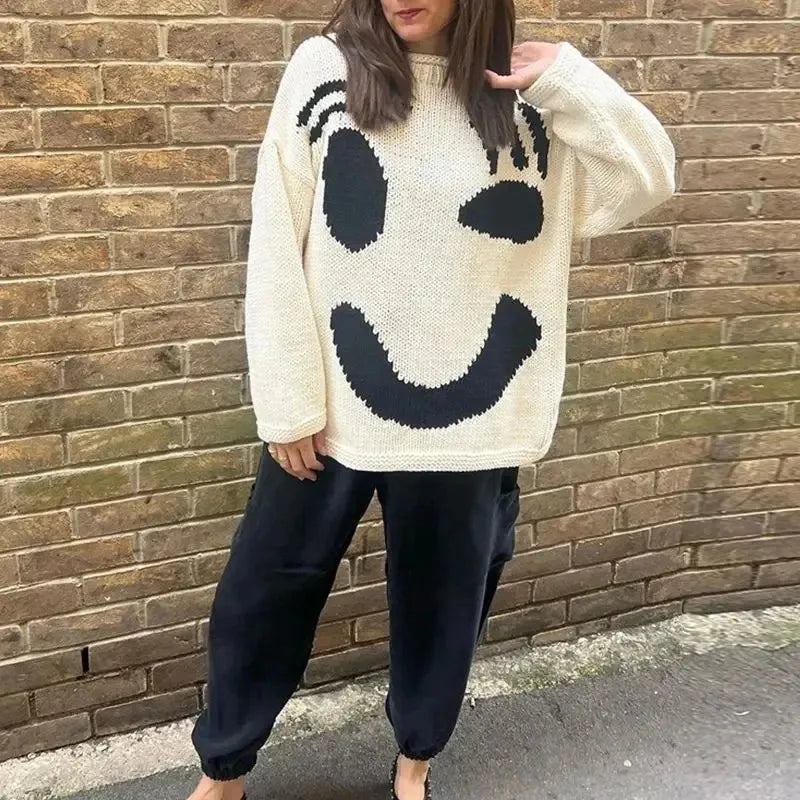 Kayla | Women's Oversized Crewneck Graphic Sweater - Image 4