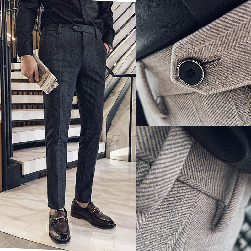 Lawson | Men's Slim-Fit Herringbone Dress Pants - Image 3