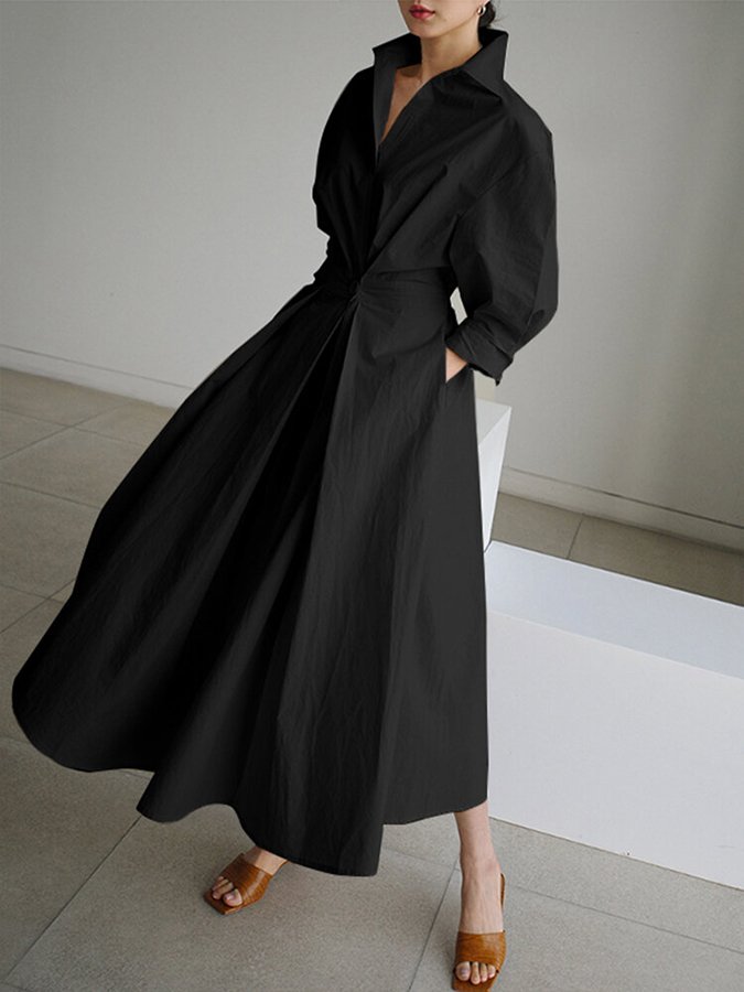 Kimberly | Chic Midi Dress with Button Closure - Image 5