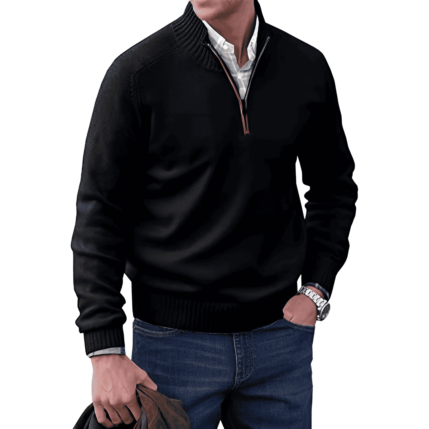 Russell | Men's Quarter-Zip Mock Neck Sweater - Image 12