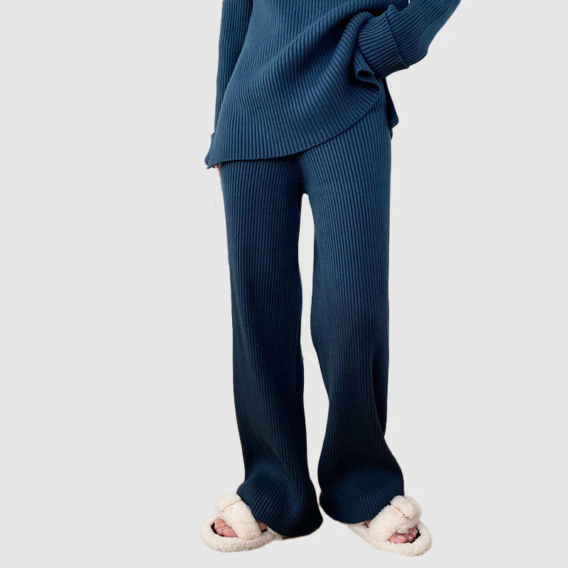 Virginia | Women's Wide Leg Ribbed Knit Two-Piece Set - Image 5
